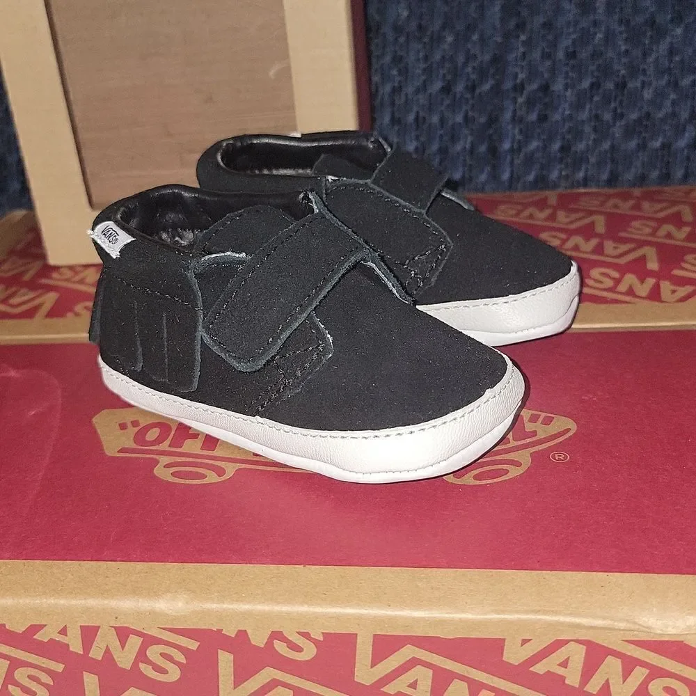 New Vans Chukka V Moc Moccasin Crib Shoes Soft Bottom Fringe Size 3 • 3-6 month